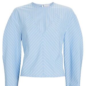 New AKNVAS Margot Striped Puff Sleeve Top US 10